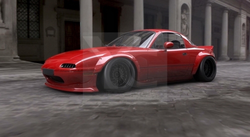 1989-1997 Mazda Miata MX5 PD RB Style Wide Body Kit including Bonnet, Front Lip,  Fender Flare Kit,  & Rear Wing