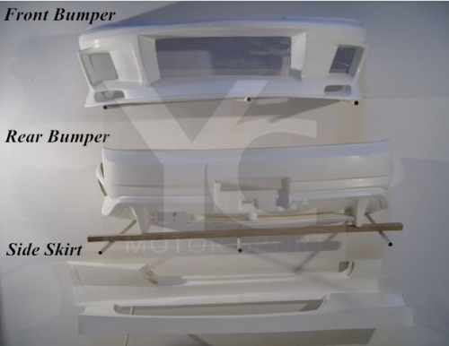 1995-1998 Nissan Skyline R33 GTST DL Style Body Kit including Front Bumper , Side Skirt , Rear Bumper Cover