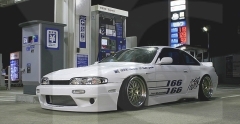 1995-1996 Nissan S14 Zenki GRD PD RB V1 Style Wide Body Kit including Front Bumper, Fender Flare Kit, Rear Bumper & Wing