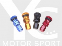 Free Shipping 4 Color 4pcs/set Universal Full Rays Volk Racing Forged Aluminum Tire Valve Stem with Caps Tubeless Valves